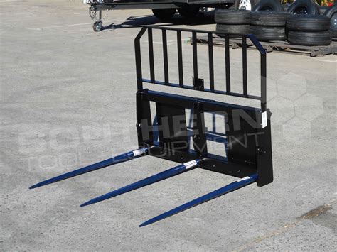 skid steer attachment hay fork|skid steer hay bale attachment.